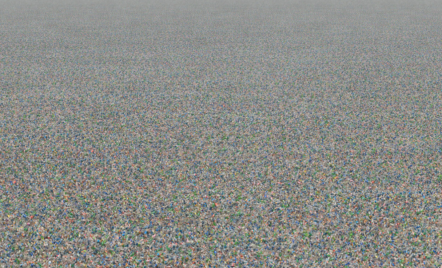 Plastic Bottles, 2007, 60x120” from Running the Num-bers: An American Self-Portrait. Photo by Chris Jordan