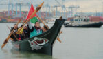 Native Water Warriors Help Delay U.S. Warship, in Solidarity with Palestinians