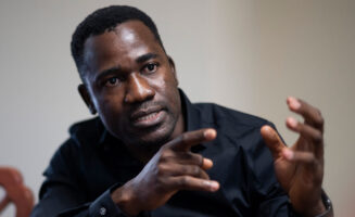 Daniel, a Haitian resident of Springfield, Ohio, speaks during an interview where he explained the growing tensions among the Haitian population of the town—especially after former U.S. President Donald Trump spread debunked, racist rumors about Haitian migrants during the presidential debate.
