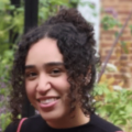 Gabriella Sotelo has lightskin and curly black hair