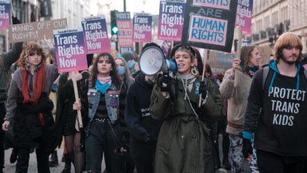 a protest for trans rights in the United Kingdom