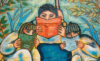 Zapatista mural in San Pedro Polhó. Photo by Dario Ribelo.