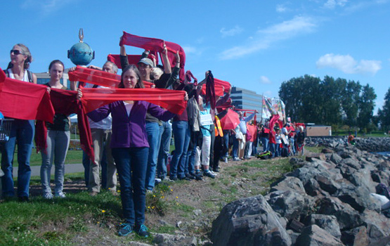 Seattle's "Draw the Line" event. Photo by Rachael Stoeve.