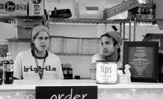 Food stand workers