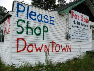 Please Shop Downtown photo by Peter Blanchard