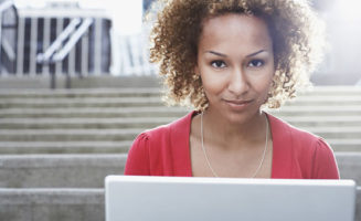 Woman With Computer