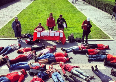 Protest at Columbia University. Photo by Tristin Moone.
