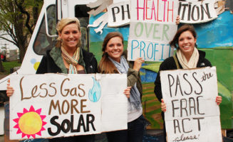 Anti-fracking protesters.