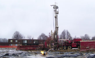 A surburban fracking operation in Ohio.
