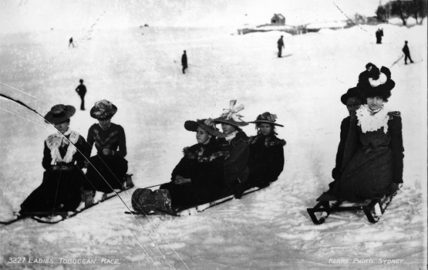 Women's toboggan race