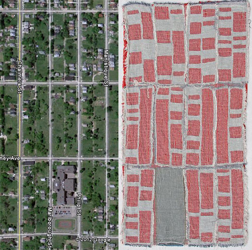 Detroit Map Plus Quilt