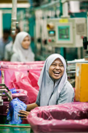 Laughing in Factory photo courtesy of SCA