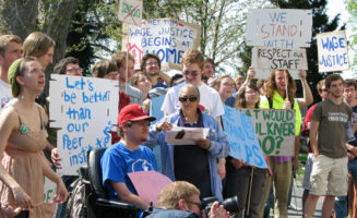 St. Mary's wage campaign. Photo by Caroline Selle.