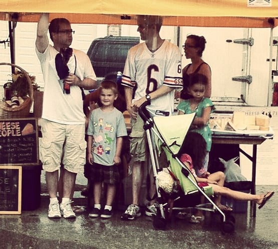 Rainy day at the farmers market