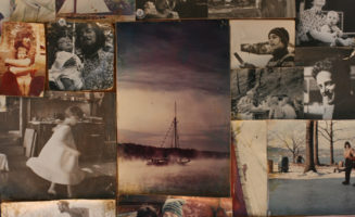 Pete Seeger's wall of photos. Photo by Michael Bowman.