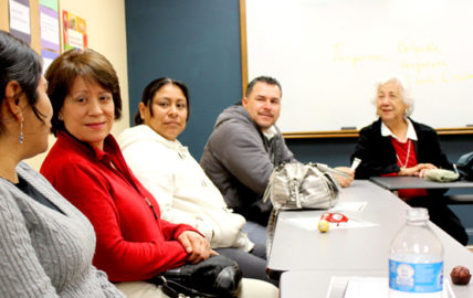 Maria Cordova leads meeting