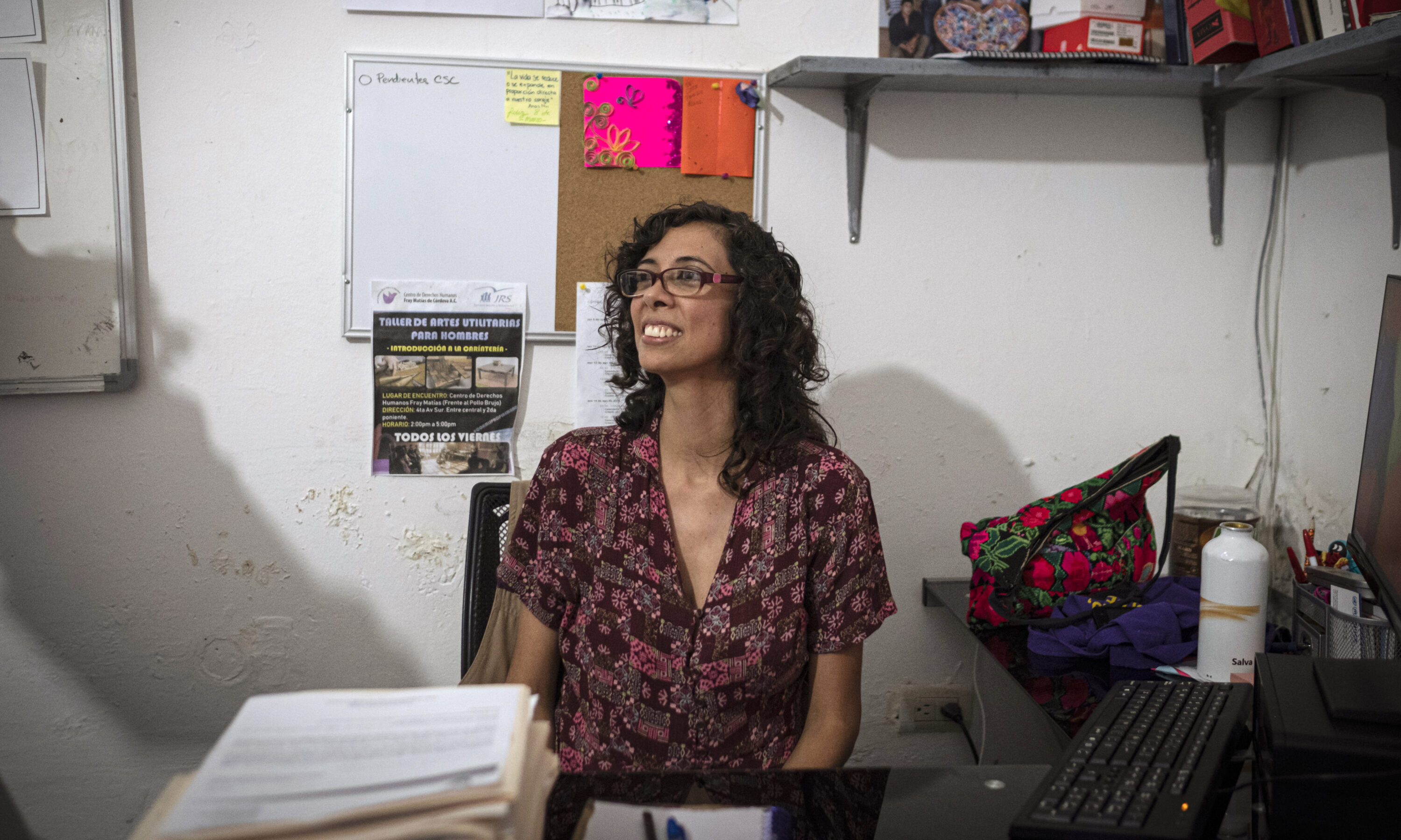 <p>Ana Elena Barrios is a psychologist at the Center of Human Rights Fray Matías de Córdova, and in her work supporting migrant women, she says that she is particularly troubled by how much violence they have experienced. She said that each woman she speaks to shares a story of violence.</p>