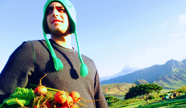 Kalani with beets
