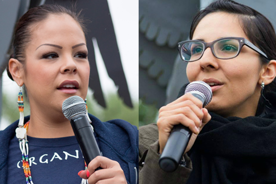 Crystal Lameman and Eriel Deranger. Photos by Ben Powless.