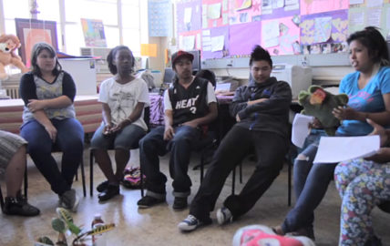 Restorative circle at MetWest High School