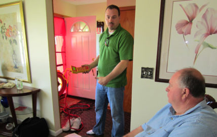 Blower door test.