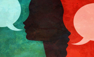 Conversation illustration from Shutterstock