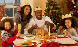 Family christmas dinner by shutterstock